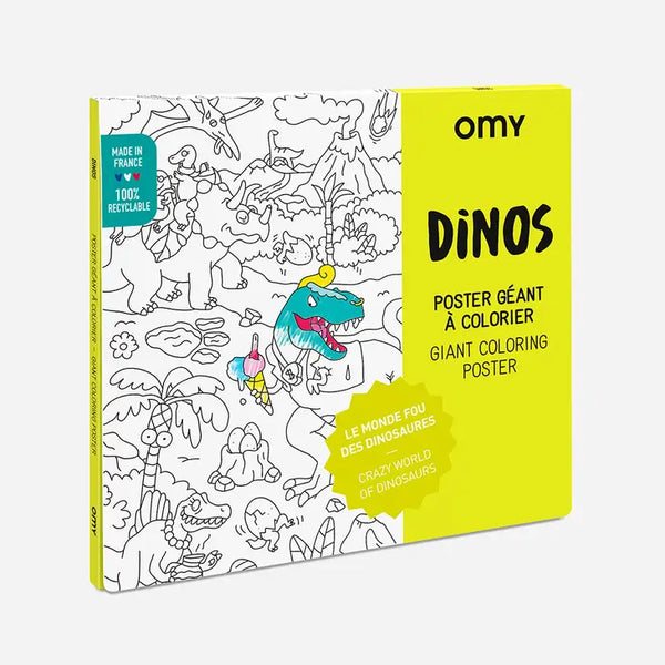 Dino Giant Coloring Poster – Pink Chicken