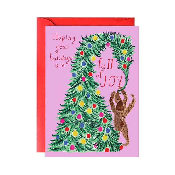 Holiday Greeting Card - Christmas Tree Puppy