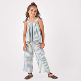 Girls Casey Top - Blue Stripe