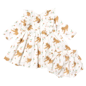Baby Girls Michaela Dress Set - Cats N' Roses