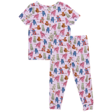 Kids Bamboo PJ Set - Tabby Cats