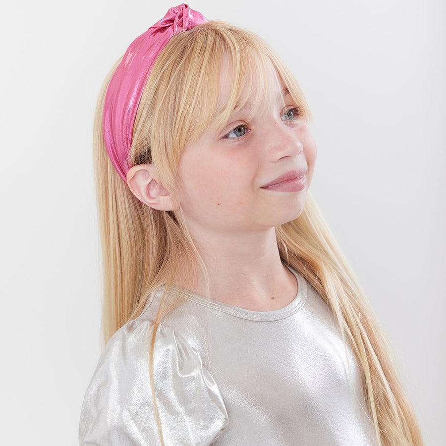 Girls Lame Holly Headband- Pink