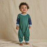 Baby Runaround Jumpsuit - Green Color block
