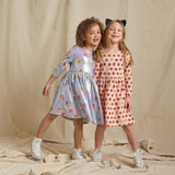 Long Sleeve Sunny Dress - Mini Mixed Jack O'Lanterns