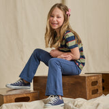 Adventure T-Shirt - Olive Navy Rugby Stripe