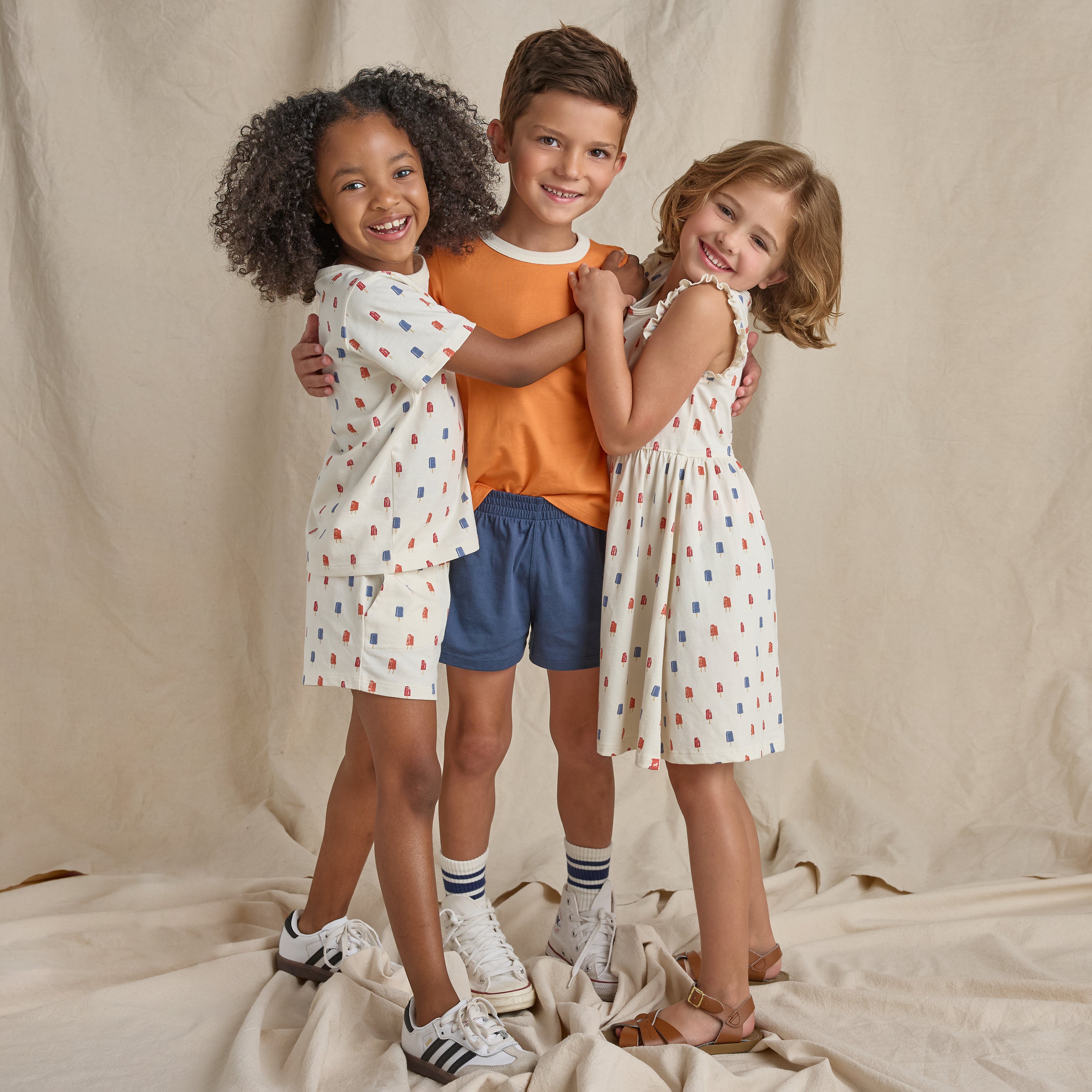 pink chicken popsicle dress Girls Tia Dress | Pink Prairie Block Print