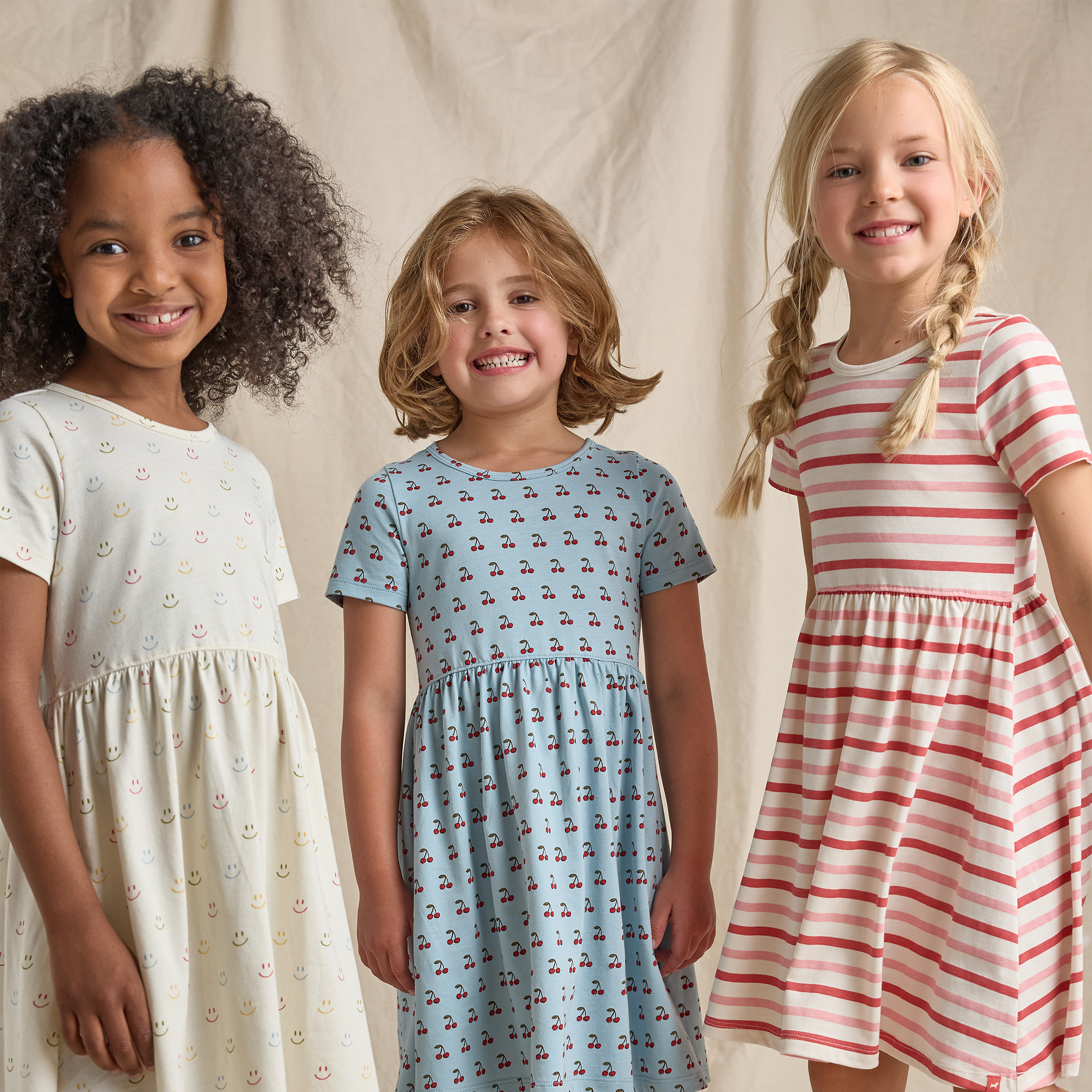 Sunny Dress - Rainbow Smiley Pink Chicken Sunny Dress - Rainbow Smiley Pink Chicken
