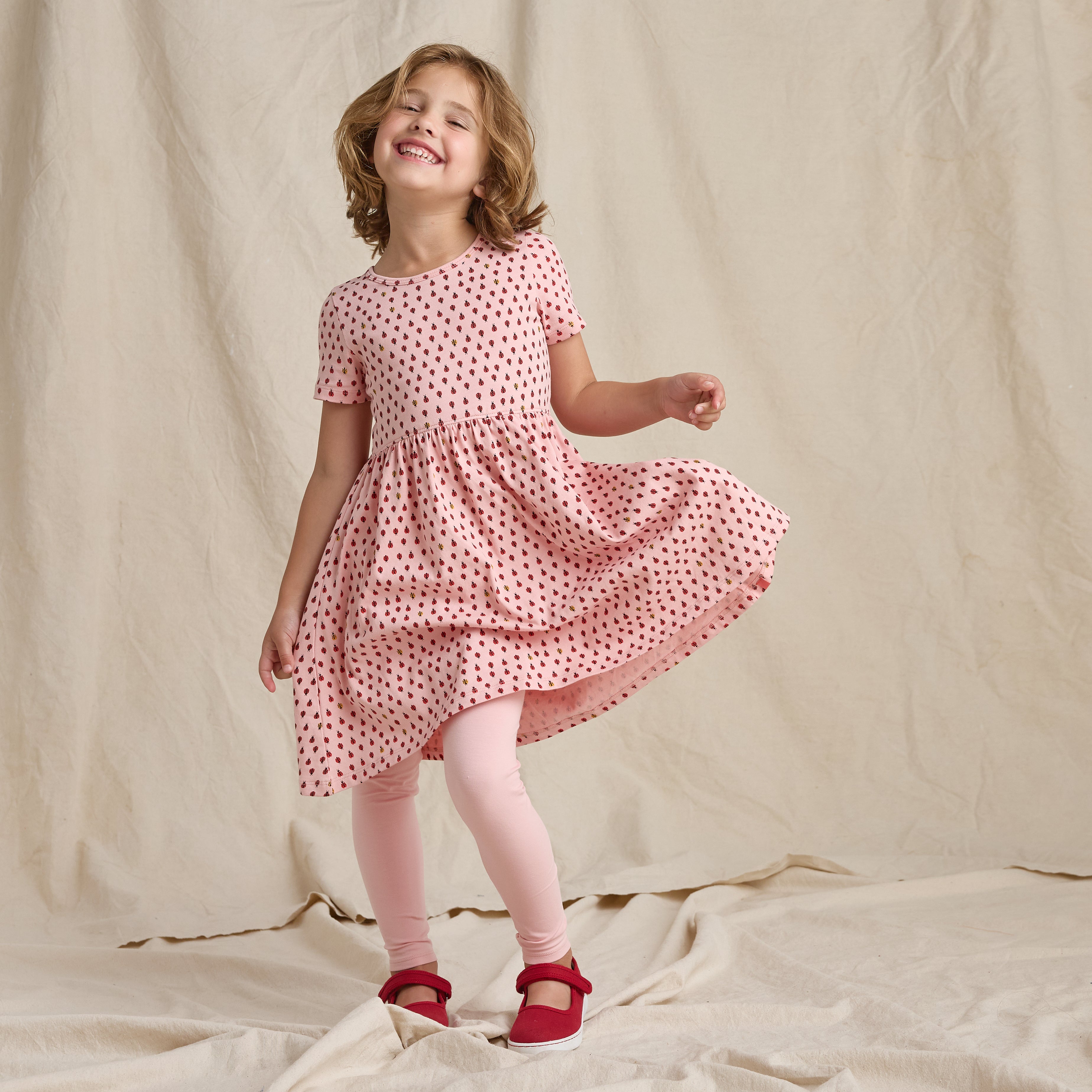 pink ladybug dress Sunny Dress