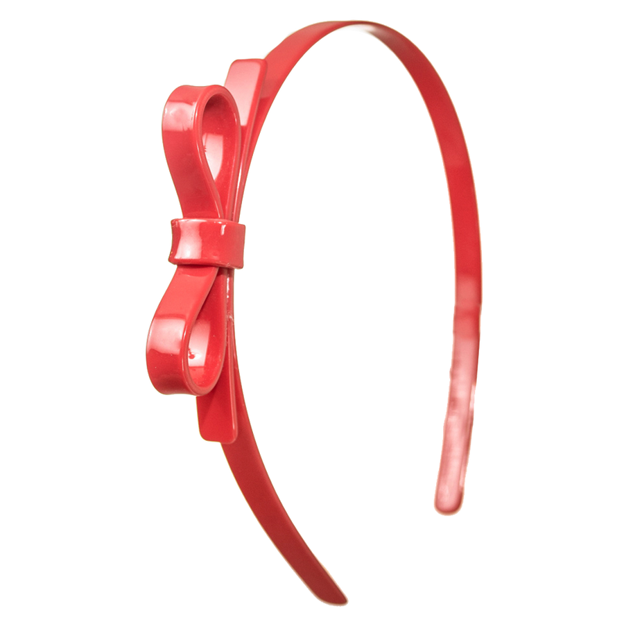 Bow Headband - Cherry Red