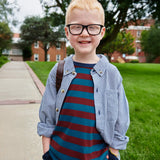 Explorer Oxford Shirt - Navy Gingham | Pink Chicken