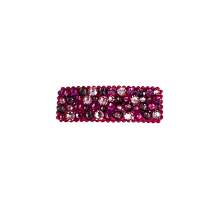 Bari Lynn Crystal Snap Clip - Pinks on Fuchsia