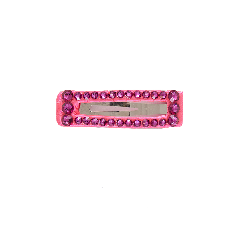 Bari Lynn Rectangle Clip - Medium Pink