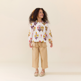 Girls Bailey Ruffle Pant - Khaki