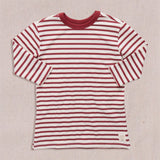 Hopscotch Long Sleeve Dress - Dark Red Stripe | Pink Chicken