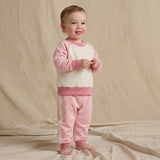 Baby Puzzle Jogger Set - Pink Color Block