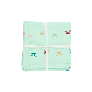 4-Pack Napkin Set - Multi Bow Embroidery