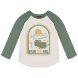 Enjoy The Ride Raglan Tee - Forest