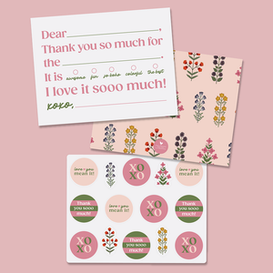 Fill In Thank You Notes - Pink Floral