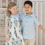 Boys Jack Shirt - Blue Triangle Check