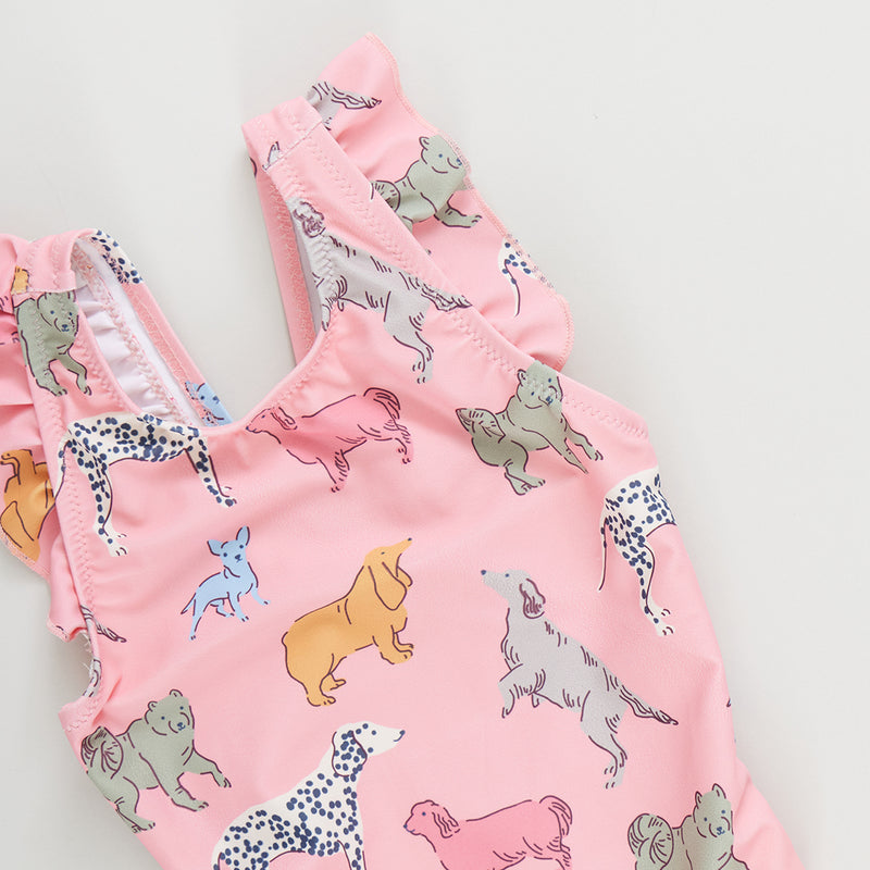 Girls Liv Suit - Pink Dogs