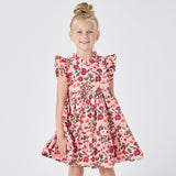Girls Jennifer Dress - Pink Daisy Floral
