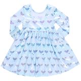 Girls Lame Steph Dress - Hanukkah Menorahs
