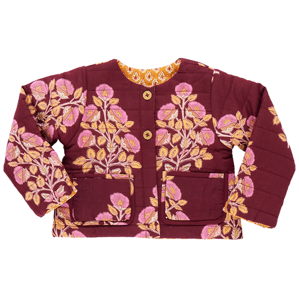 muguet FLOWER QUILTING JACKET うるさ pink