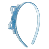 Bow Headband - Light Blue Glitter