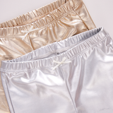 Girls Lame Legging - Light Gold