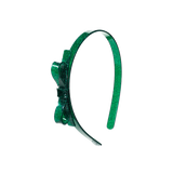 Bow Headband - Green Glitter
