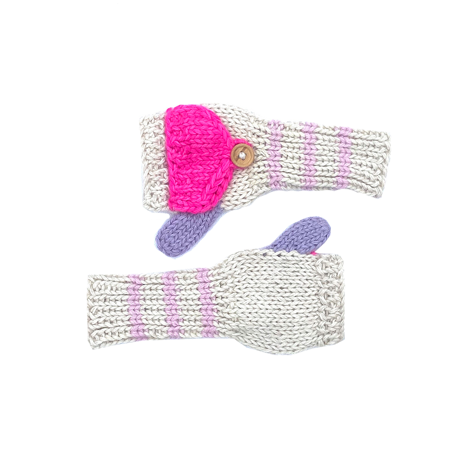 Fingerless Glove - Hot Pink