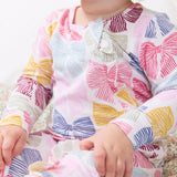 Baby Girls Ruffle Bamboo Romper - Bright Multi Bows
