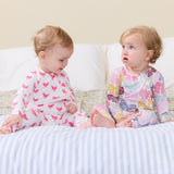 Baby Girls Ruffle Bamboo Romper - Bright Multi Bows