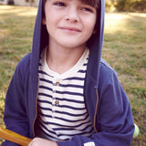 Scout Henley T-Shirt - Navy Stripe