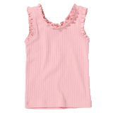 Joy Ruffle Rib Tank - Pink