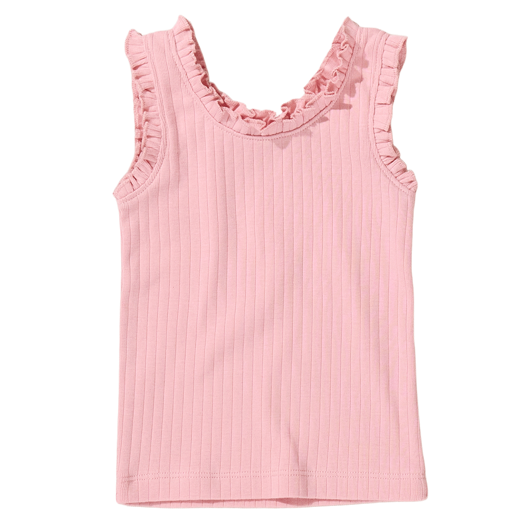Joy Ruffle Rib Tank - Pink – Pink Chicken