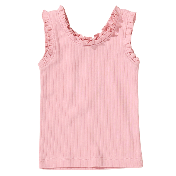 Joy Ruffle Rib Tank - Pink – Pink Chicken