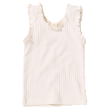 Joy Ruffle Rib Tank - Cream