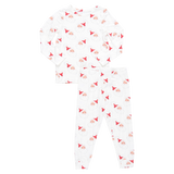 Kids Bamboo PJ Set - Small Santas