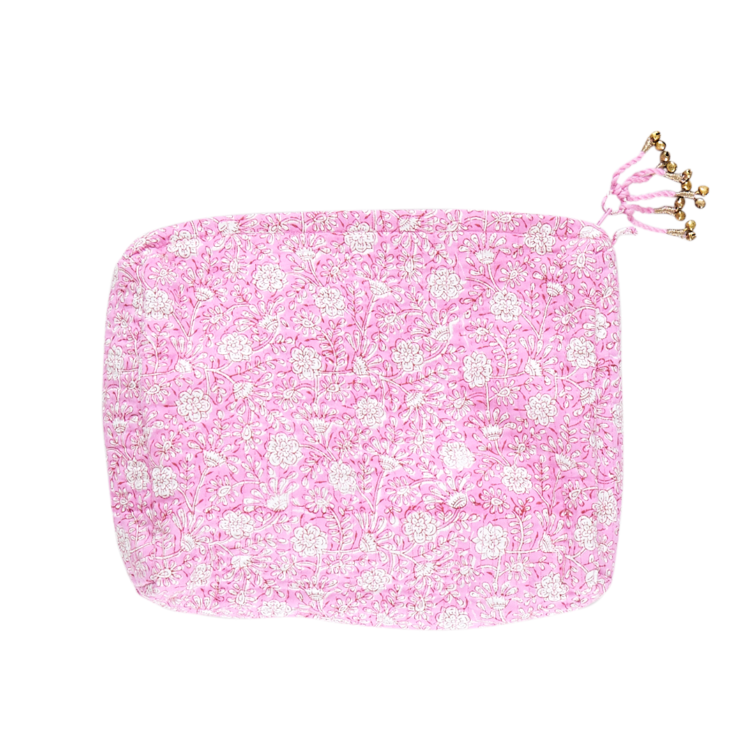 Large Quilted Pouch | Butterfly Vines main image 1