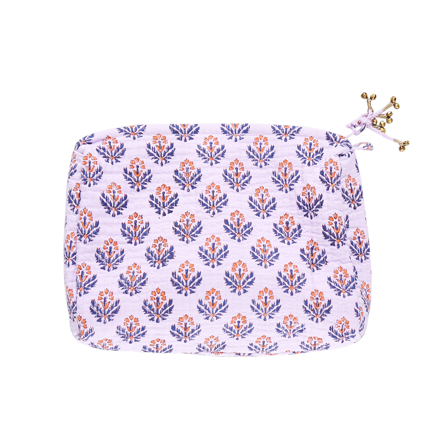 Large Quilted Pouch - Lavender Jasmine