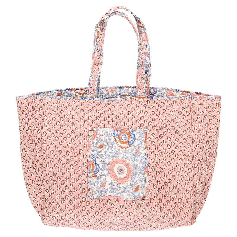 Reversible Large Quilted Tote - Lisbon Floral