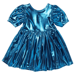 Girls Lame Laurie Dress - Blue