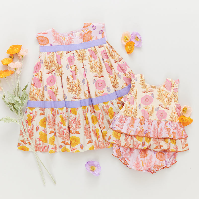 Girls Krista Dress - Gilded Floral Mix