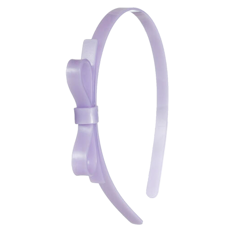 Bow Headband - Purple Satin