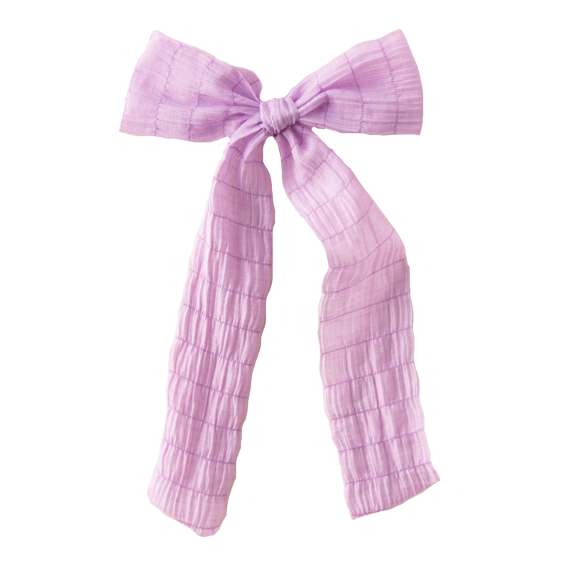 Statement Ribbon Bow - Pastel Purple