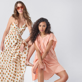 Womens Cooper Coverup - Orange Pink Stripe