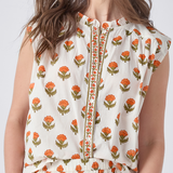 Womens Misha Top - Small Orange Bud