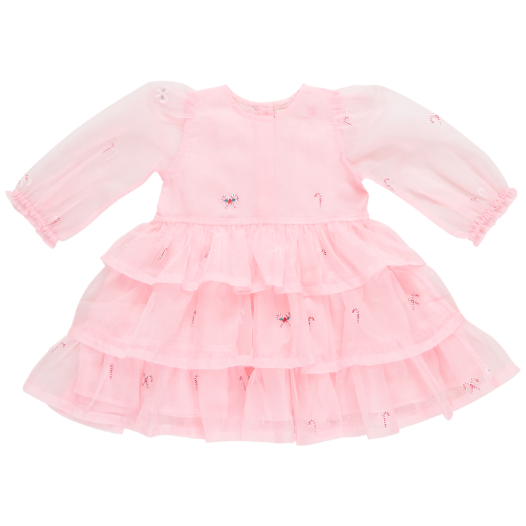 Girls Organza Fleur Dress - Cotton Candy Lane