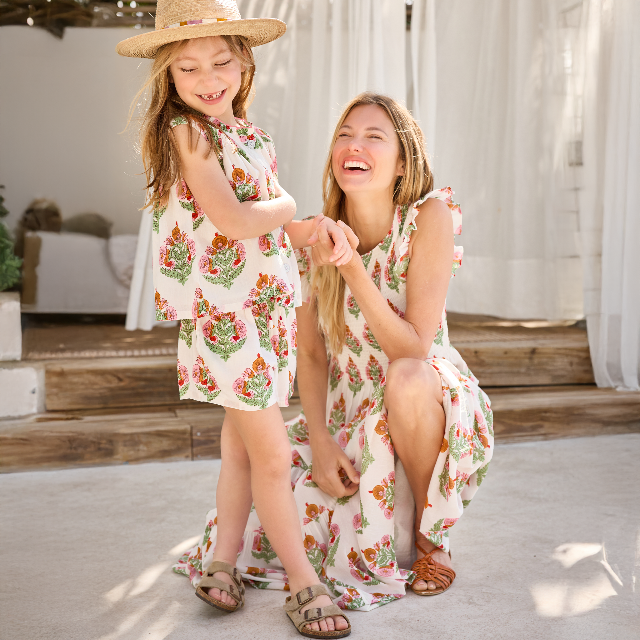 Girls Misha 2-PC Set - Pink Bellflower – Pink Chicken